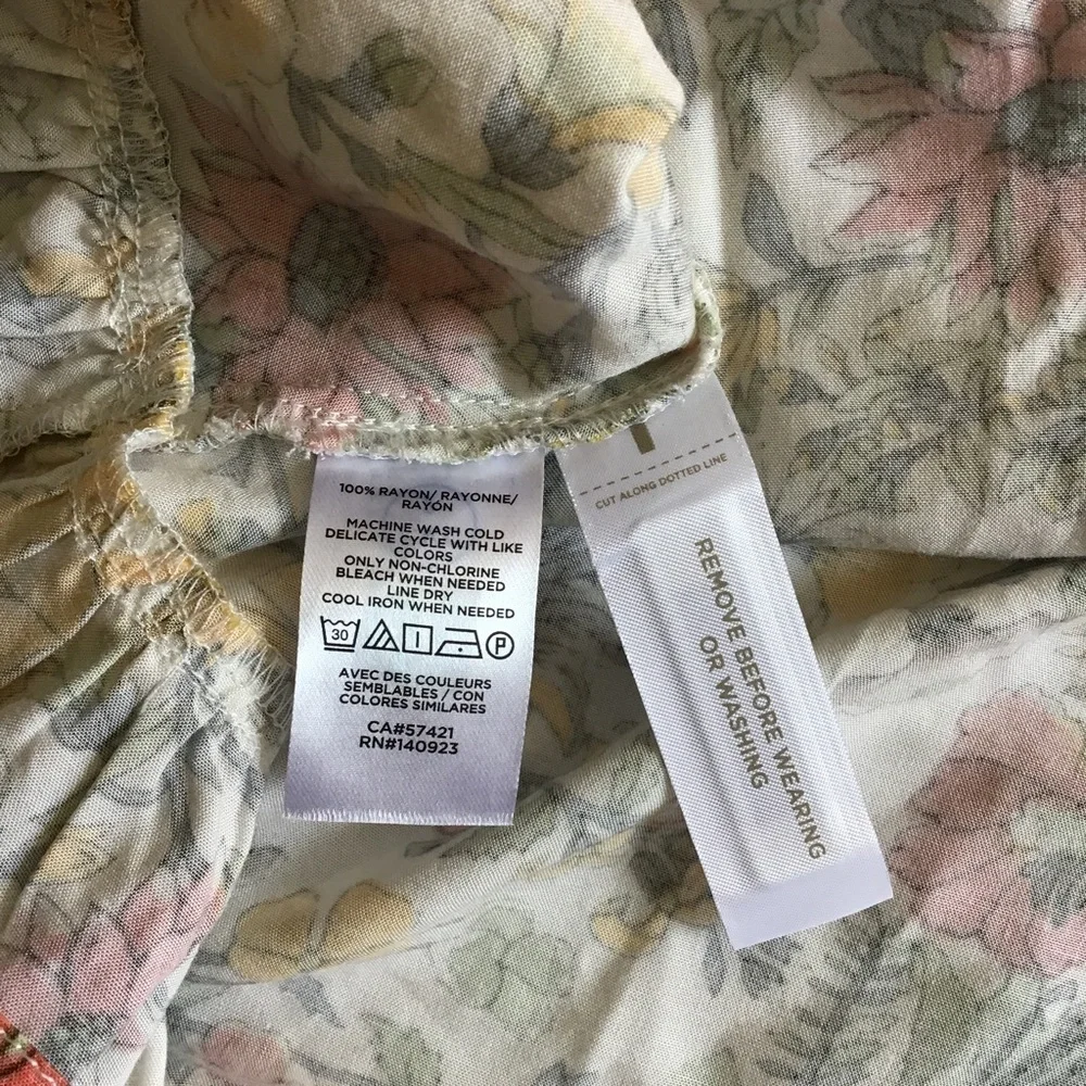 Short Sleeve Button Front V-neck Floral LOFT Dress - Picture 5 of 7